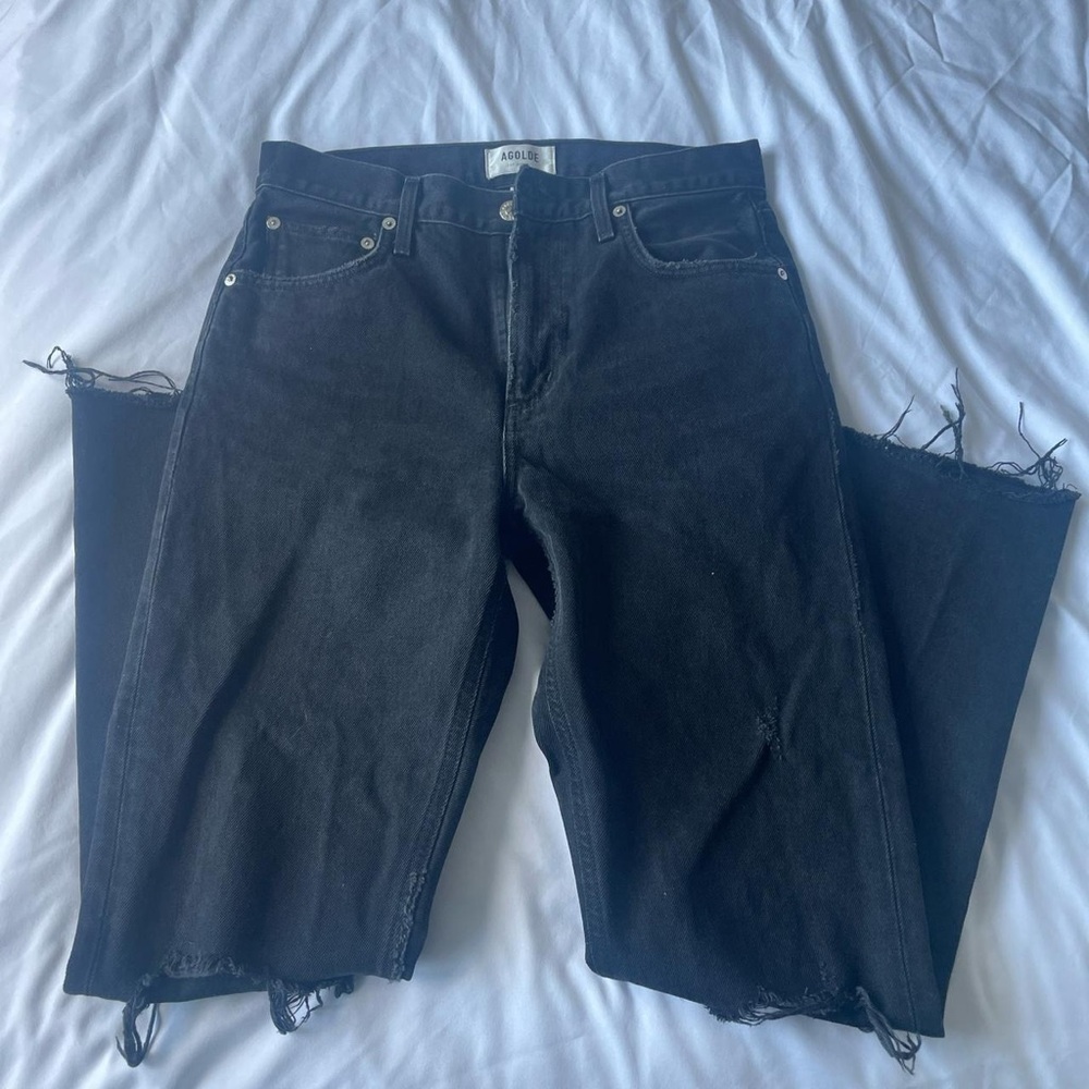 Agolde Black mid rise jeans